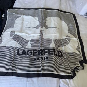Karl Lagerfeld Two Faces Silk Scarf